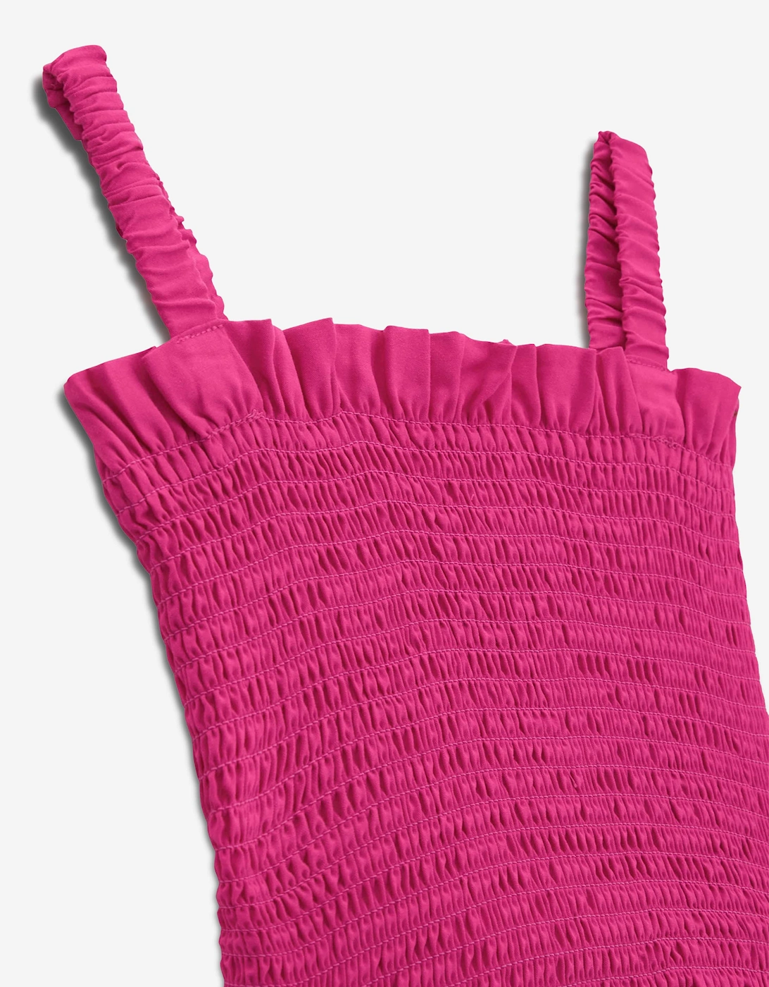 Girls Ruched Tank Top in Pink