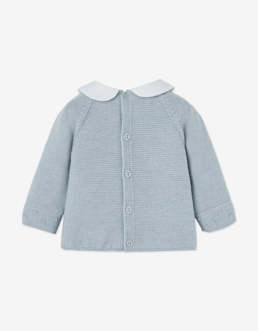 Baby Boys Knitted 2 Piece Babygrow Set in Blue