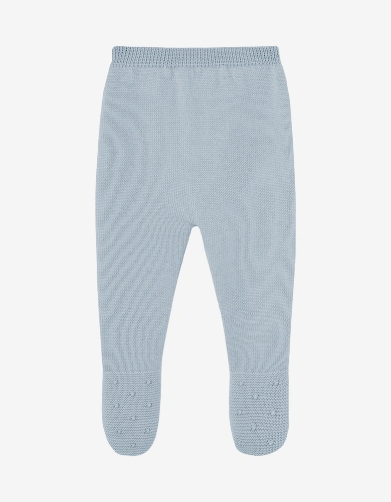 Baby Boys Knitted 2 Piece Babygrow Set in Blue