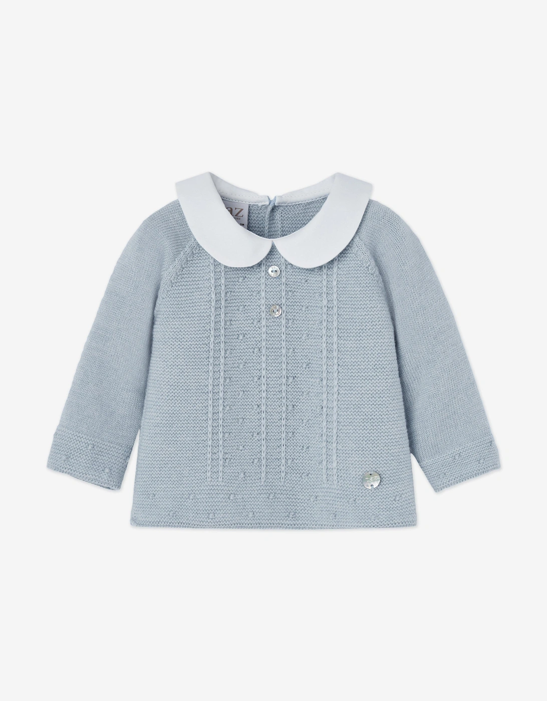 Baby Boys Knitted 2 Piece Babygrow Set in Blue