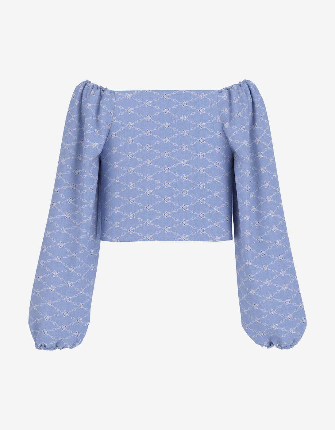 Girls Sangallo Oxford Blouse in Blue