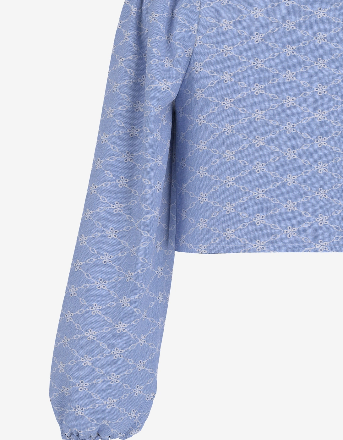 Girls Sangallo Oxford Blouse in Blue