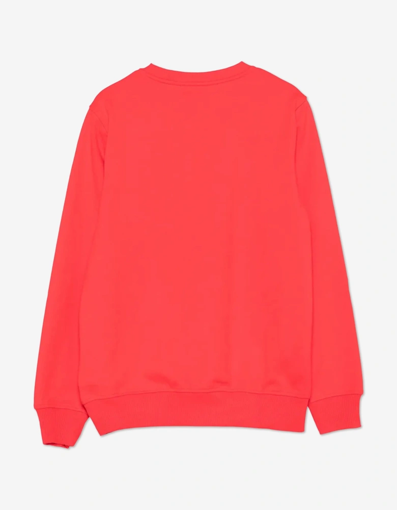 Kids Teddy Bear Logo Sweatshirt in Red
