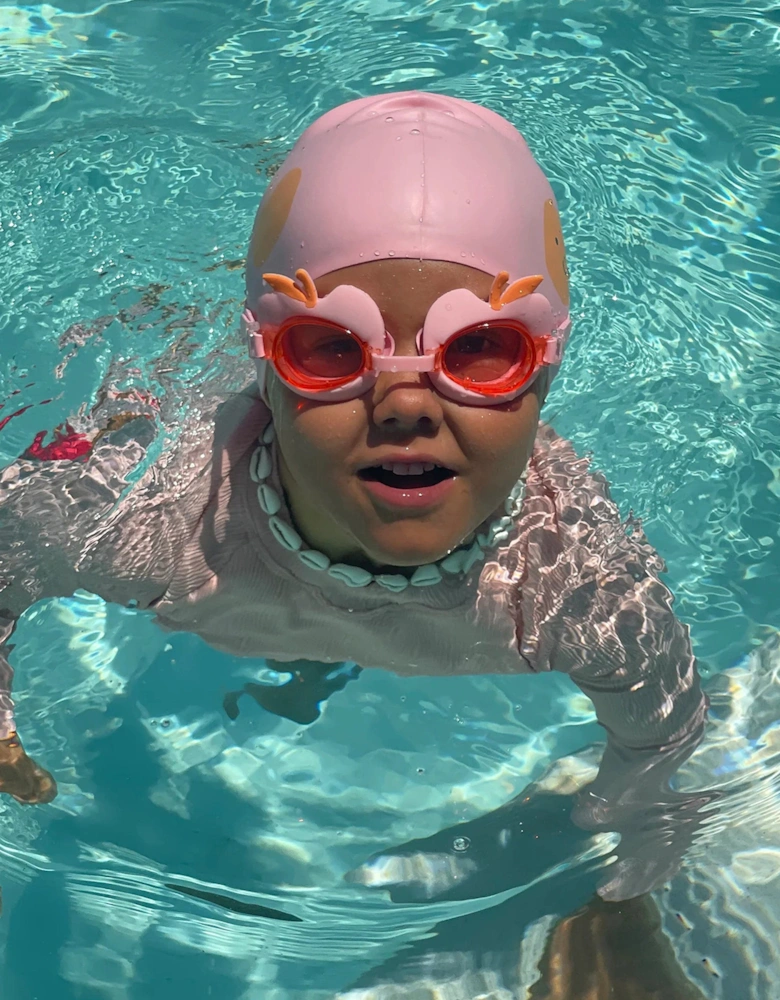 Girls Swim Goggles Cotton Candy Cherry in Pink (16cm)