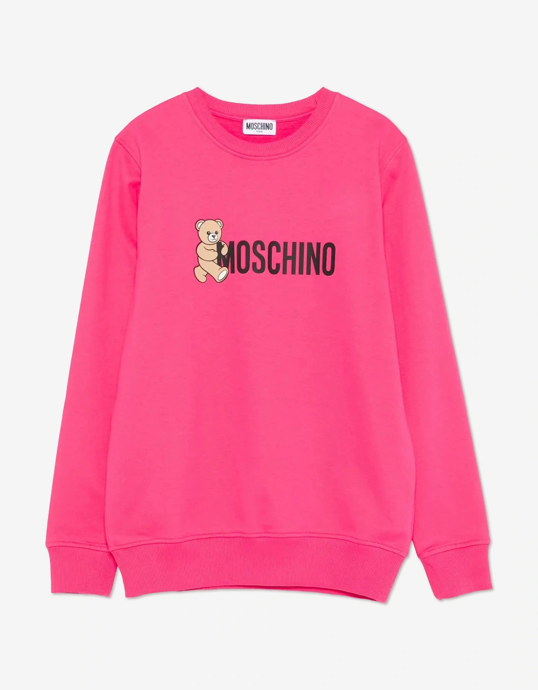 Girls Teddy Bear Logo Sweatshirt in Pink, 5 of 4