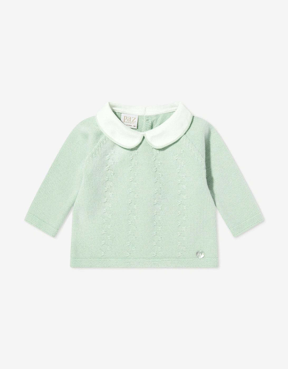 Baby Boys Knitted 2 Piece Babygrow Set in Green