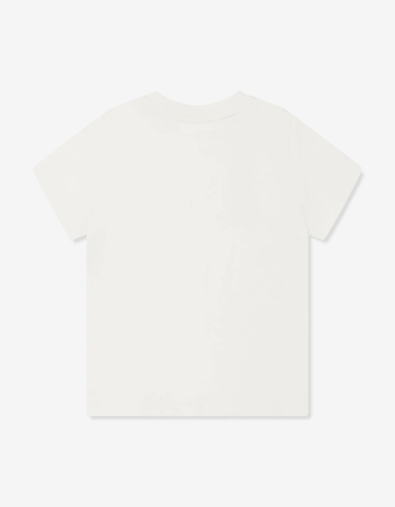 Kids Teddy Bear Logo T-Shirt in Ivory