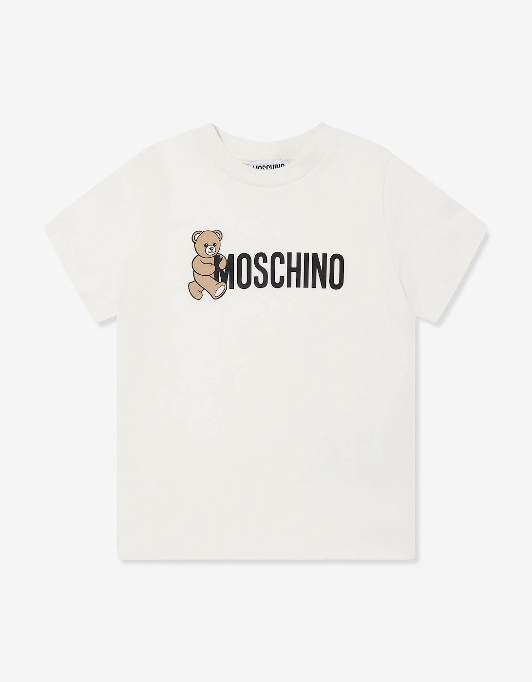 Kids Teddy Bear Logo T-Shirt in Ivory, 5 of 4