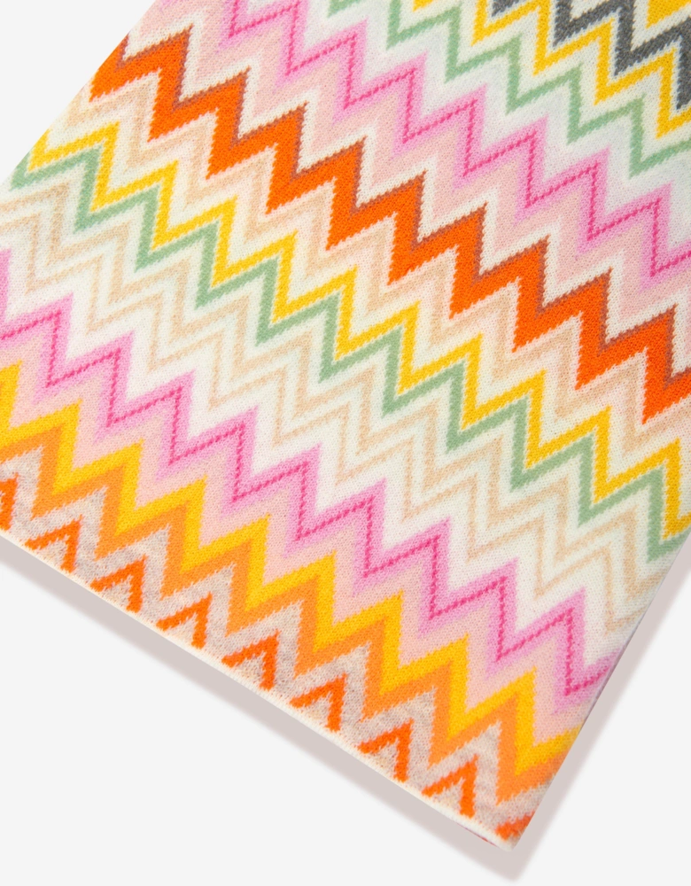 Girls Zigzag Knitted Trousers in Multicolour