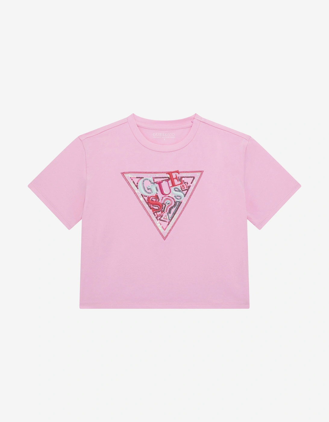 Girls Logo Midi T-Shirt in Pink, 5 of 4