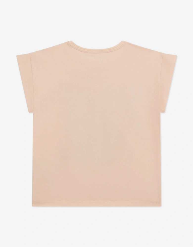 Girls Cherry Midi T-Shirt in Pink