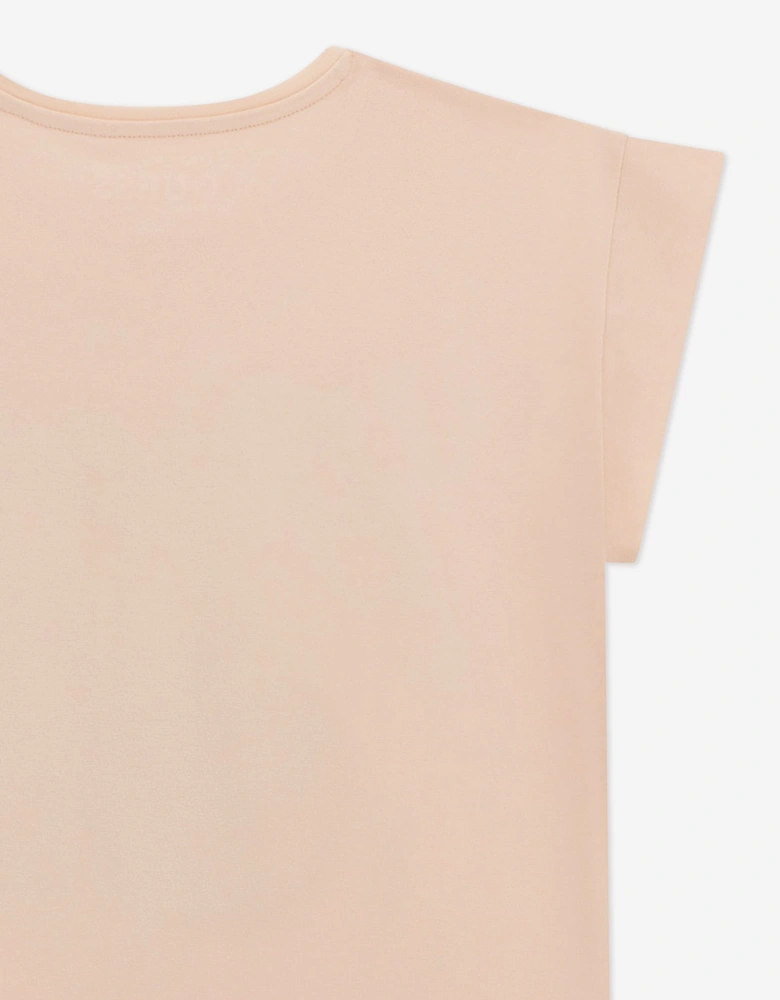 Girls Cherry Midi T-Shirt in Pink