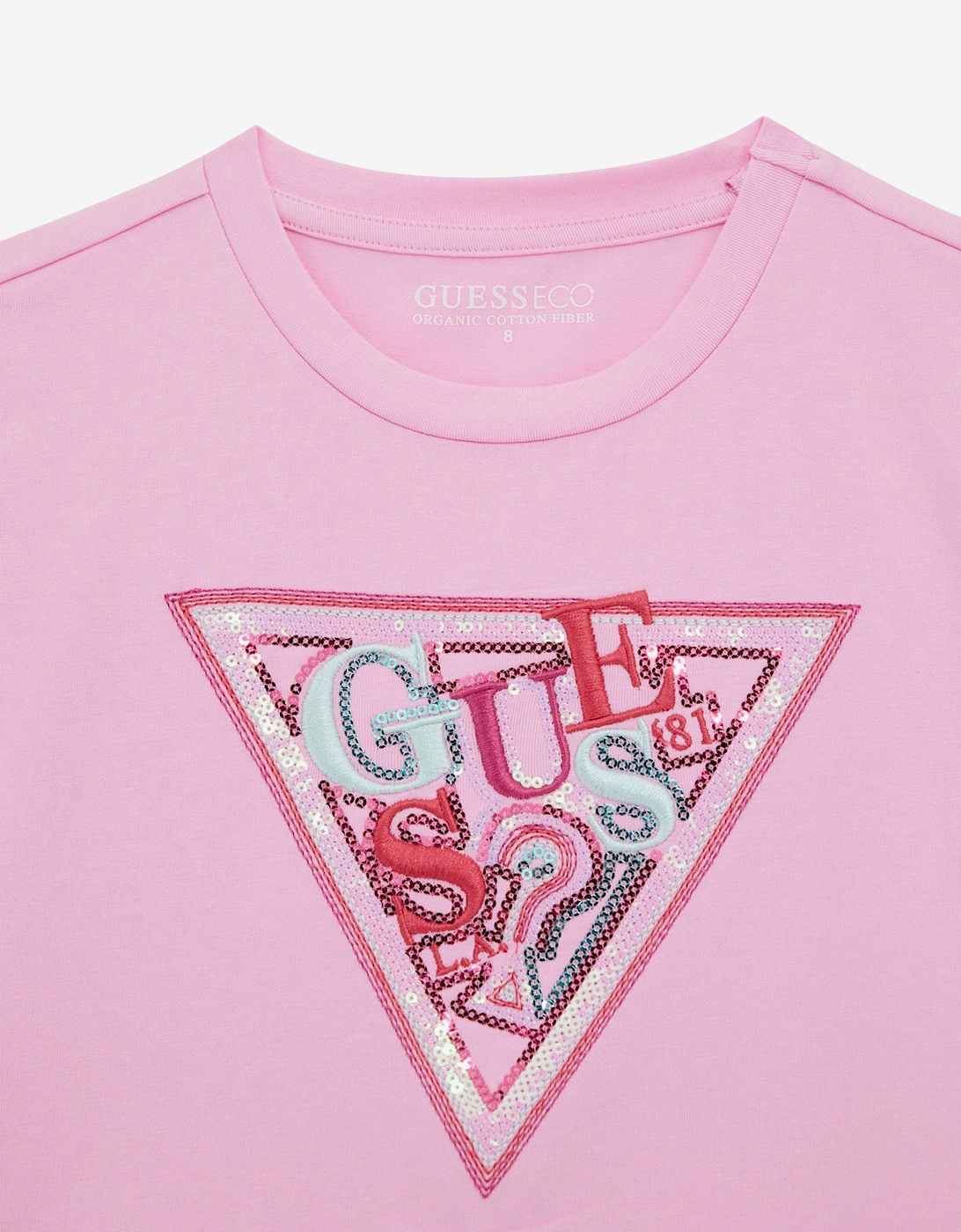 Girls Logo Midi T-Shirt in Pink