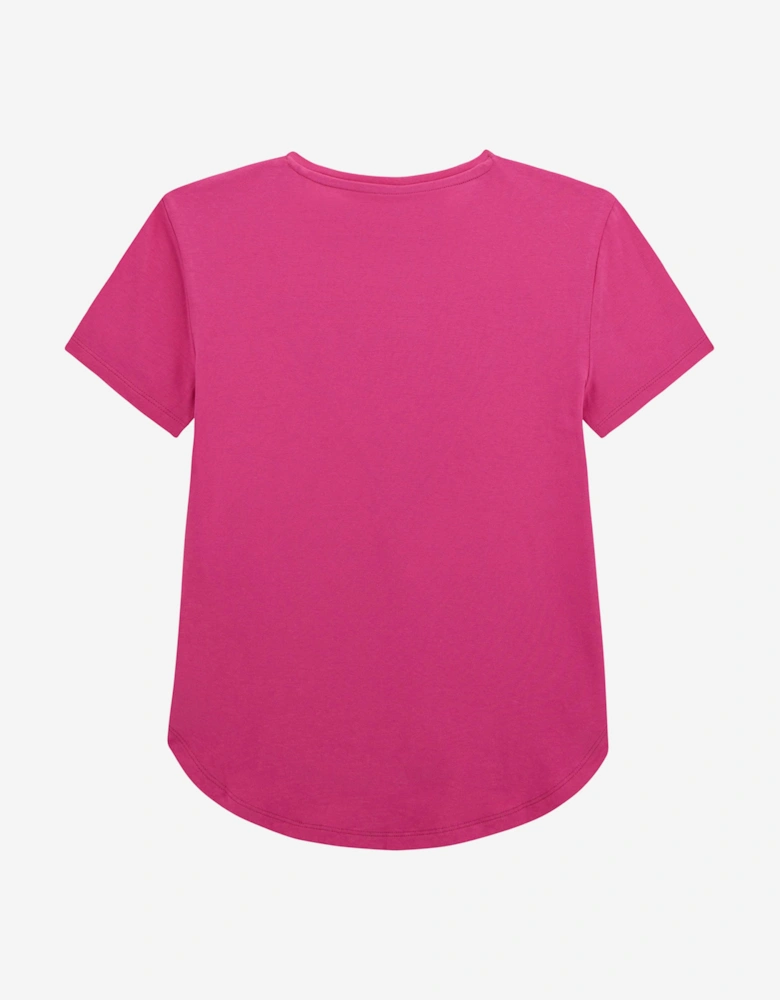Girls High Low T-Shirt in Pink