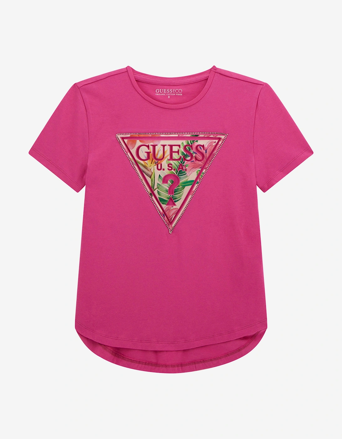 Girls High Low T-Shirt in Pink, 5 of 4