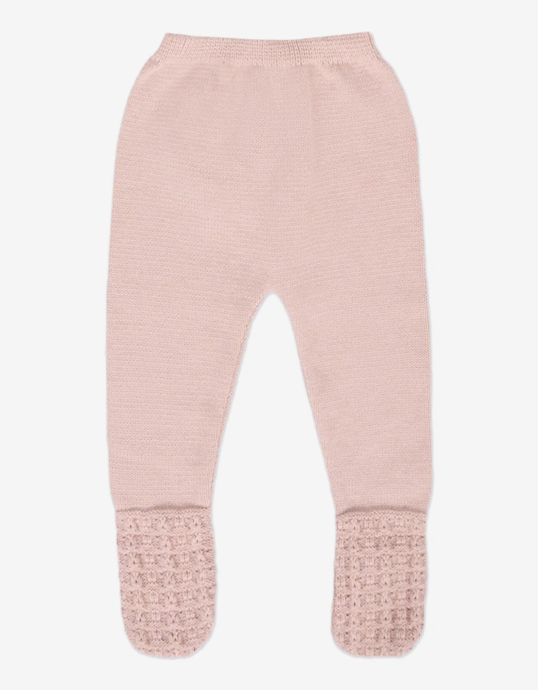 Baby Girls Knitted 2 Piece Babygrow Set in Pink