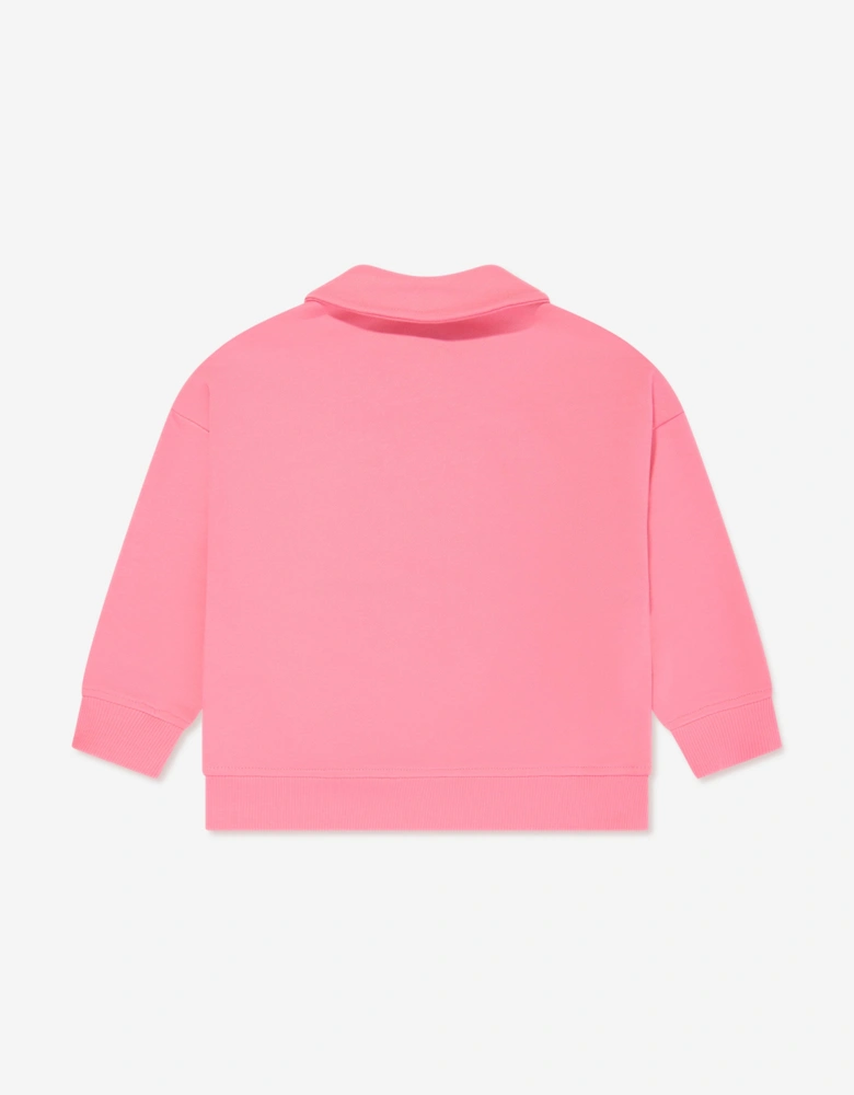 Girls Zip Up Top in Pink