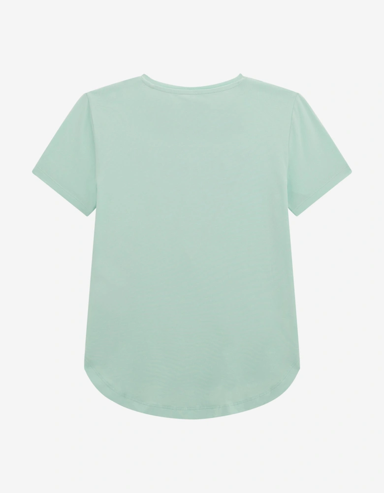 Girls High Low T-Shirt in Green