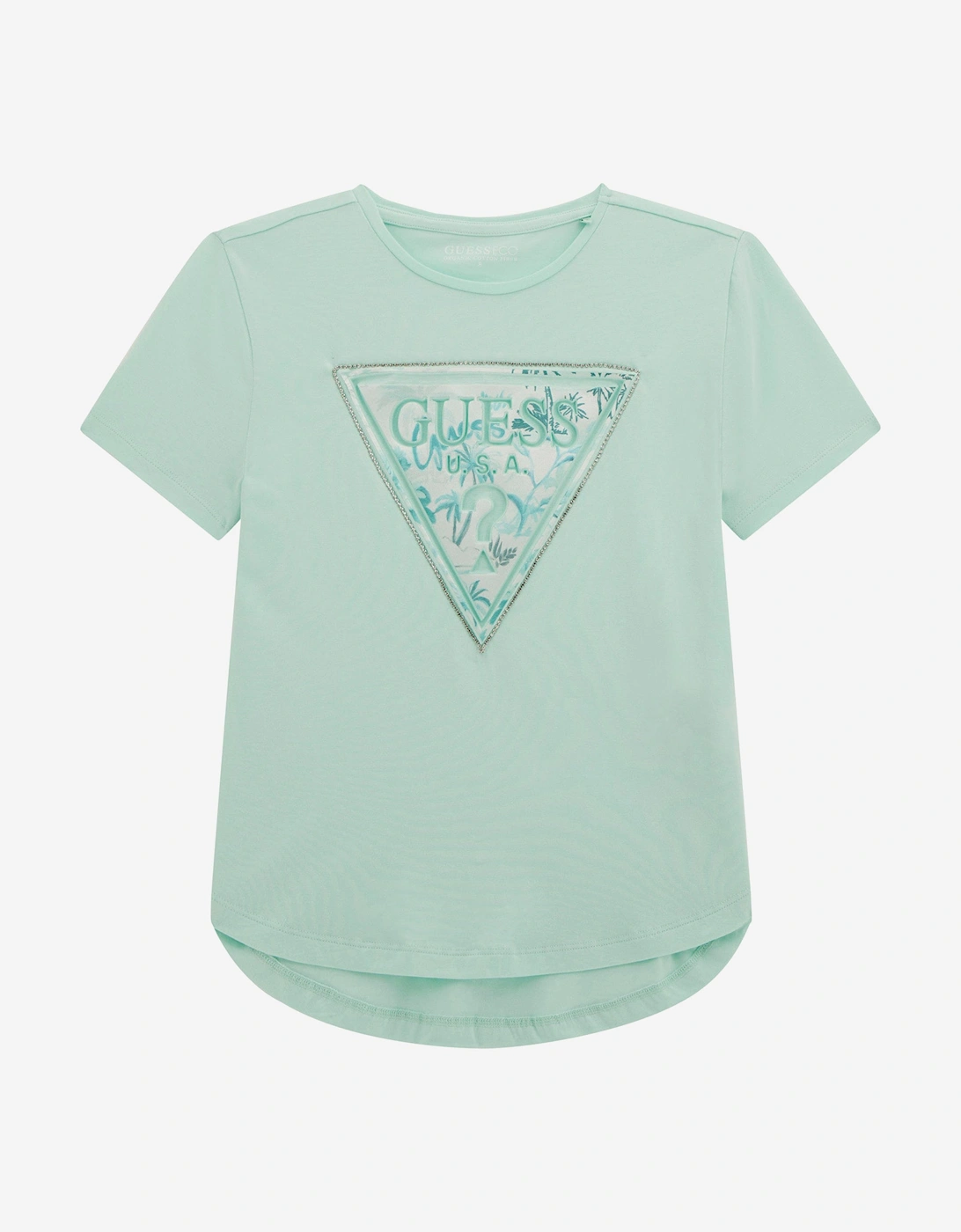 Girls High Low T-Shirt in Green, 5 of 4