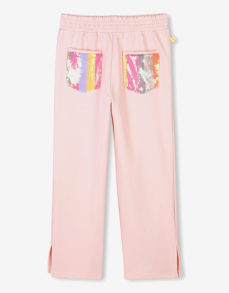 Billieblush Girls Sequin Pocket Joggers in Pink