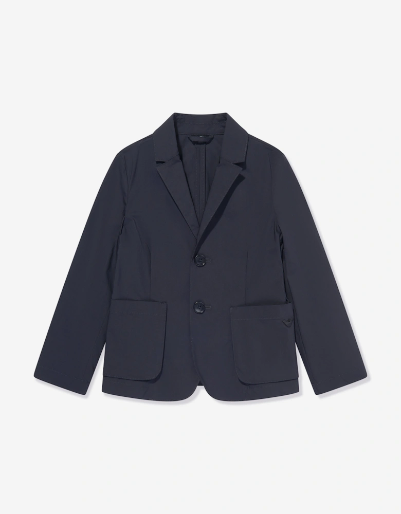 Boys Cotton Blazer in Navy