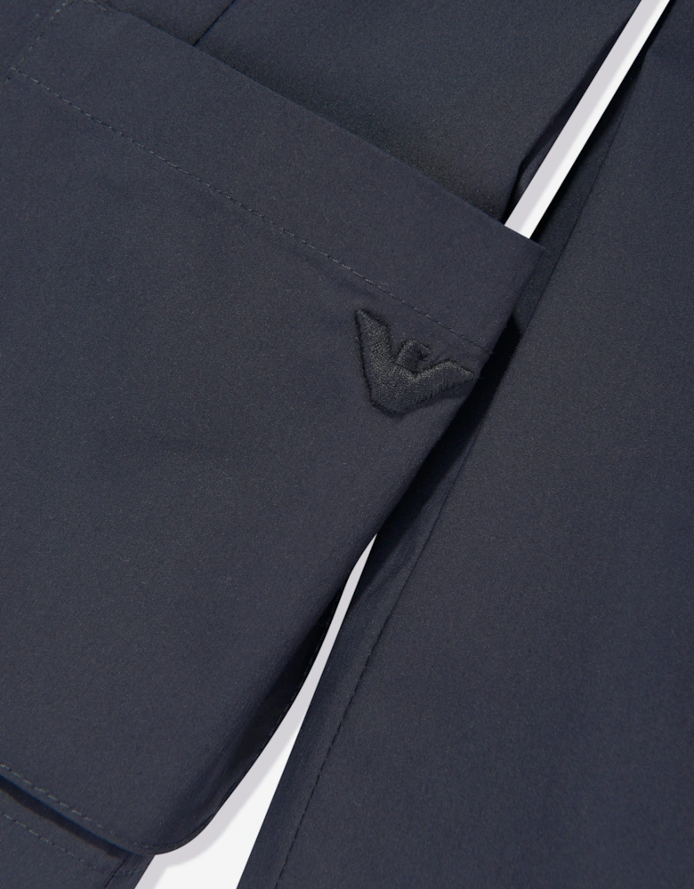 Boys Cotton Blazer in Navy