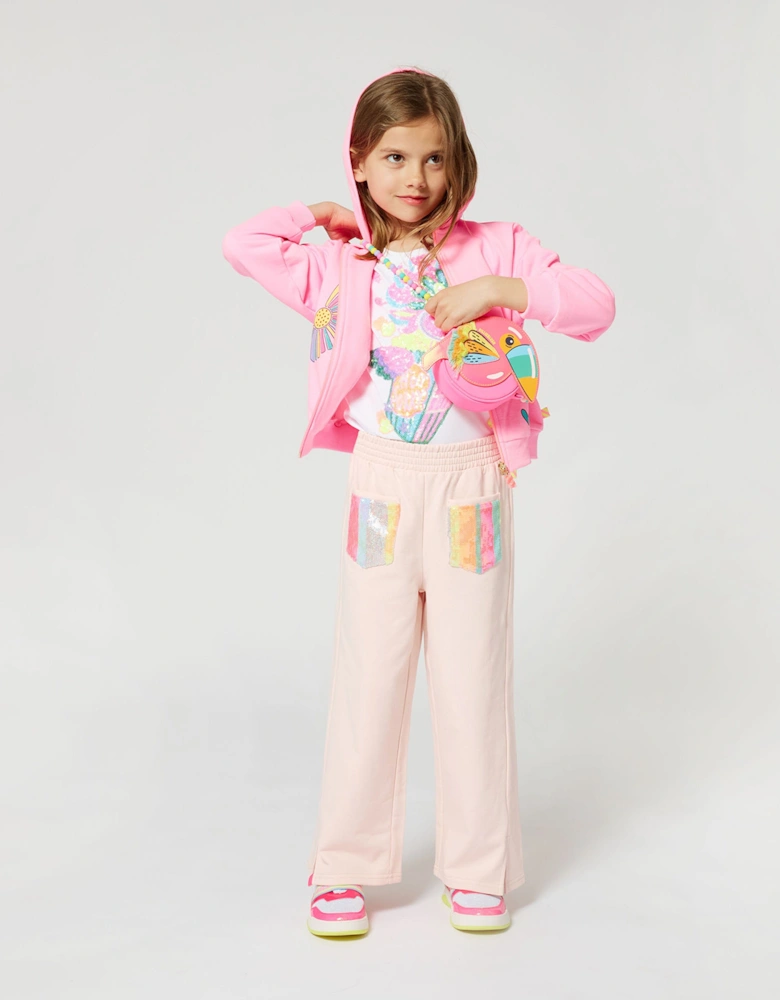 Billieblush Girls Sequin Pocket Joggers in Pink
