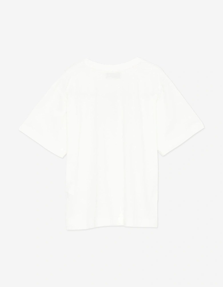 Kids Teddy Bear Logo T-Shirt in Ivory