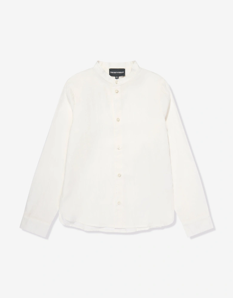 Boys Logo Shirt in Beige