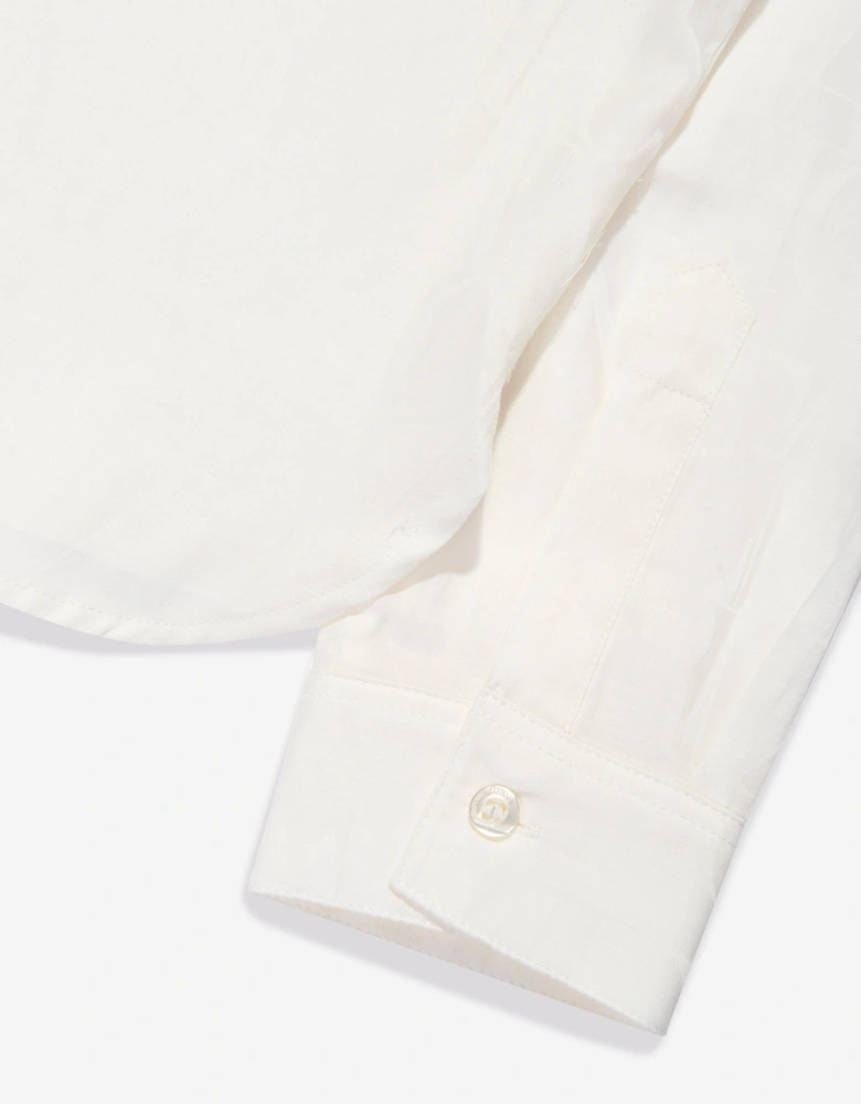 Boys Logo Shirt in Beige