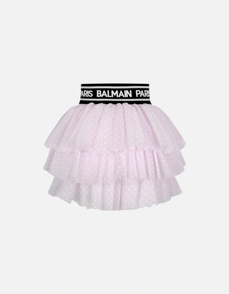 Girls Spotted Tulle Skirt