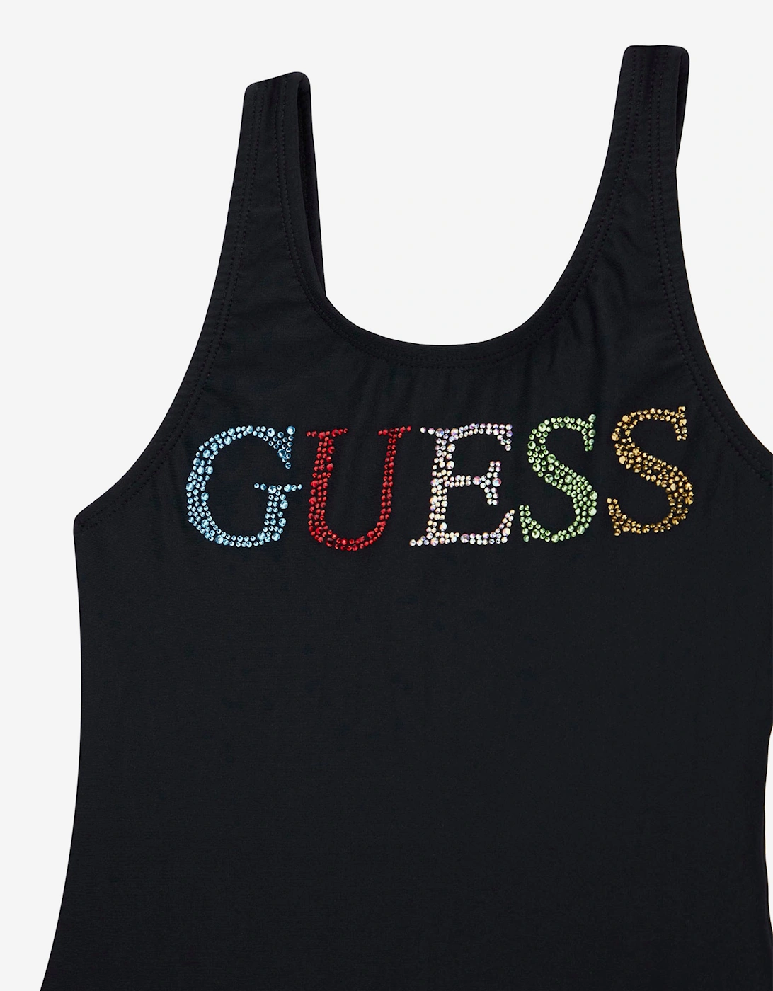 Girls Logo Swimsuit in Black
