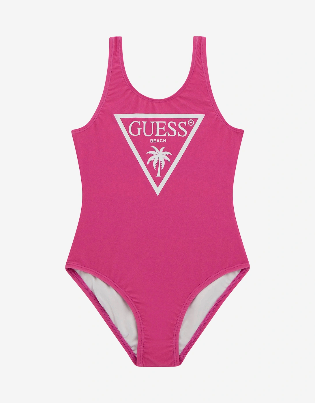 Girls Logo Swimsuit in Pink, 5 of 4