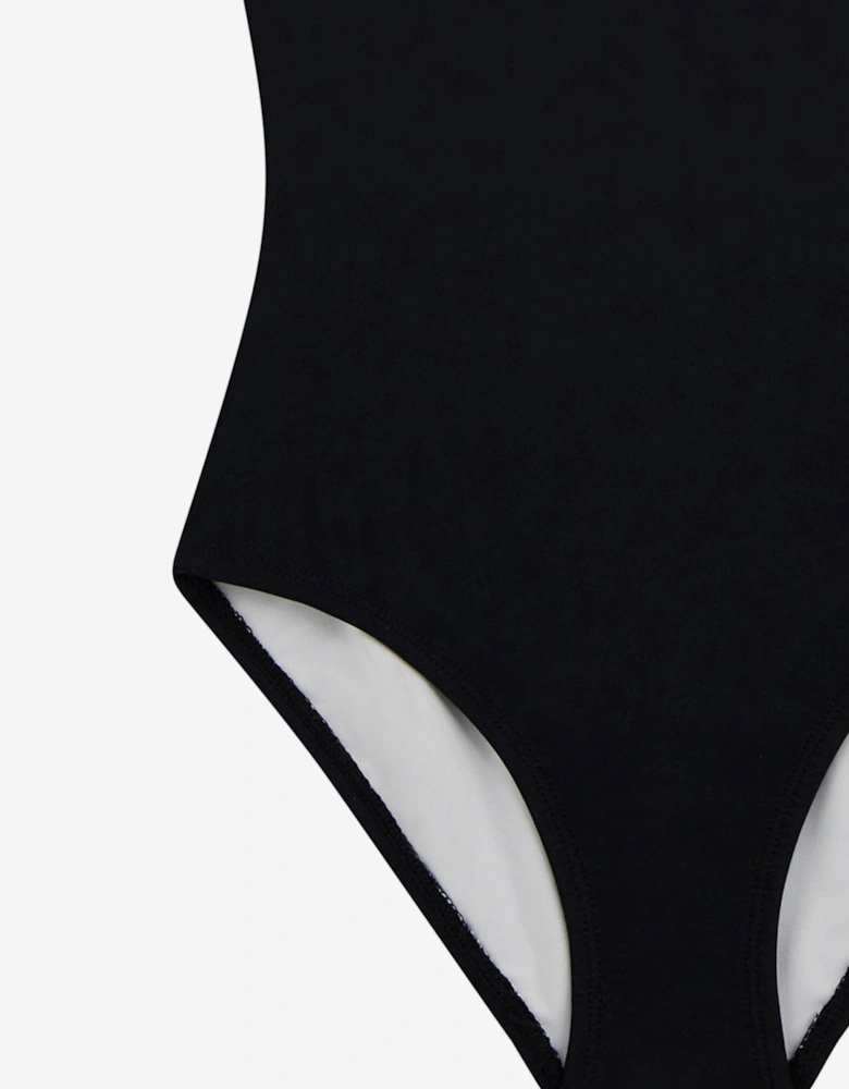 Girls Logo Swimsuit in Black