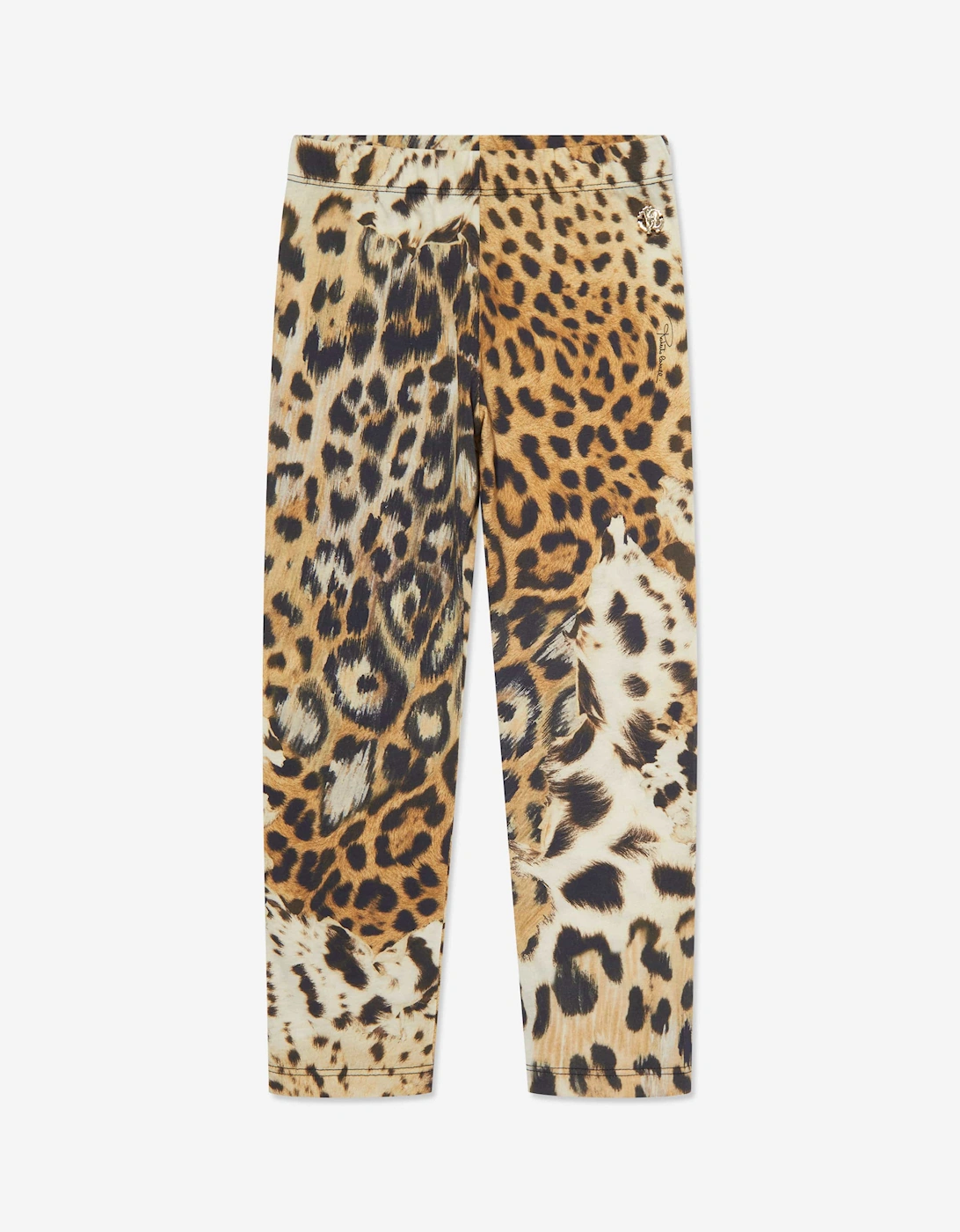 Girls Leopard Print Leggings in Brown