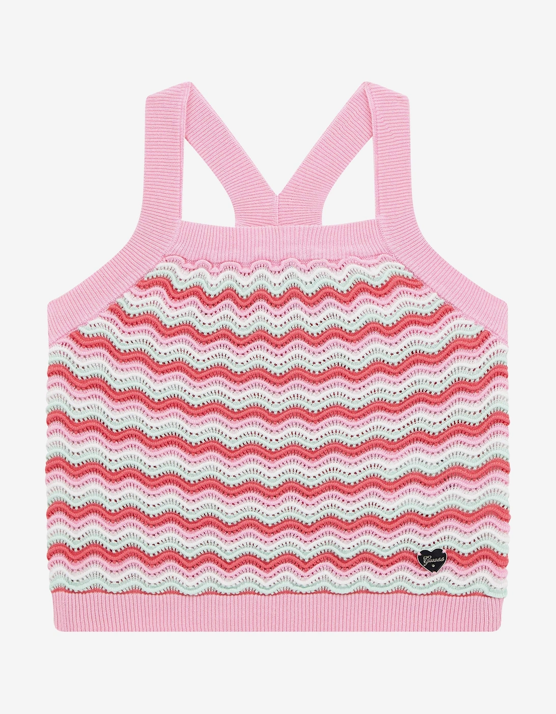 Girls Wavy Sweater Tank Top in Pink, 5 of 4