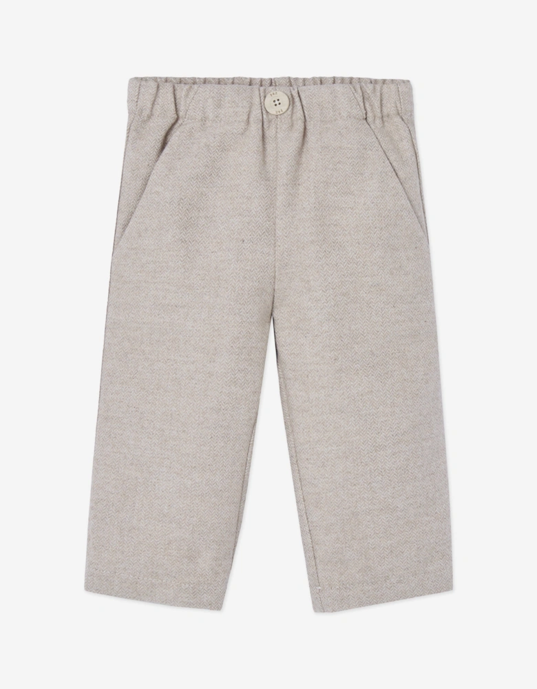 Baby Boys Trouser Set in Beige