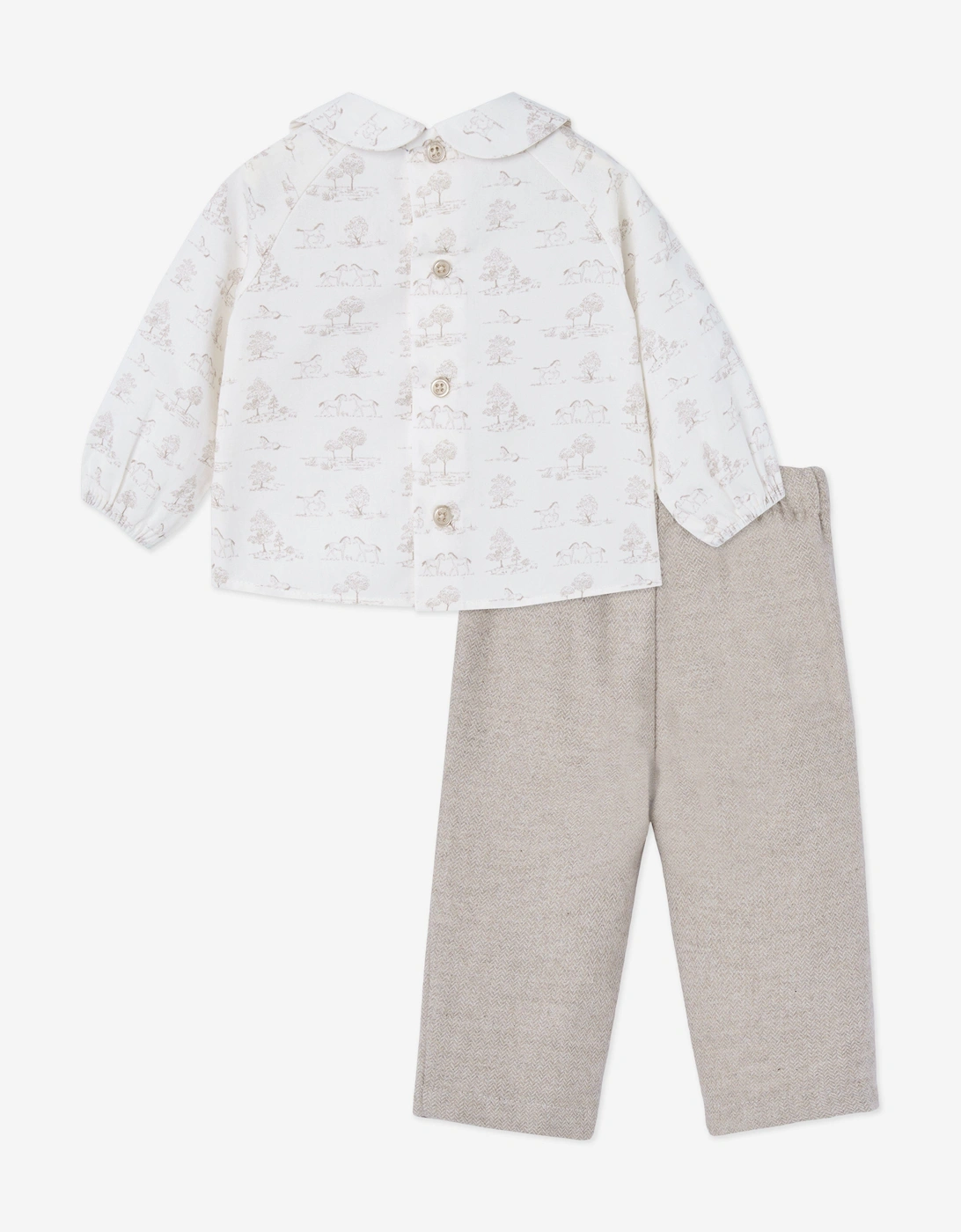 Baby Boys Trouser Set in Beige