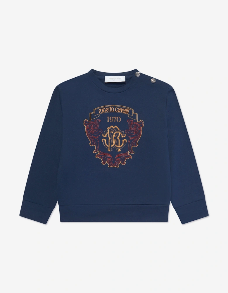 Boys Logo Sweatshirt in Blue