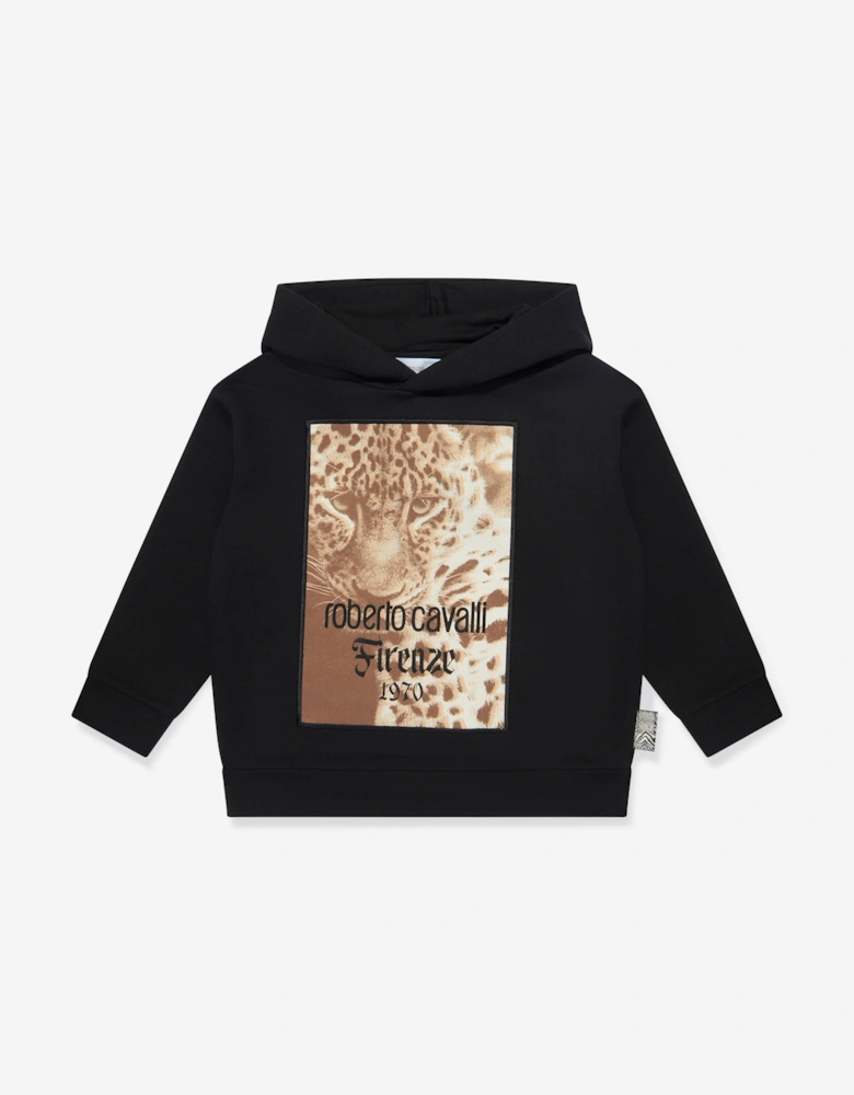 Boys Tiger Hoodie in Black