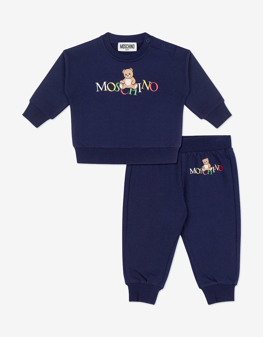 Baby Teddy Bear Logo Tracksuit in Navy, 5 of 4