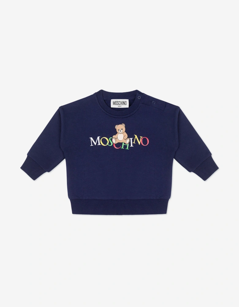 Baby Teddy Bear Logo Tracksuit in Navy