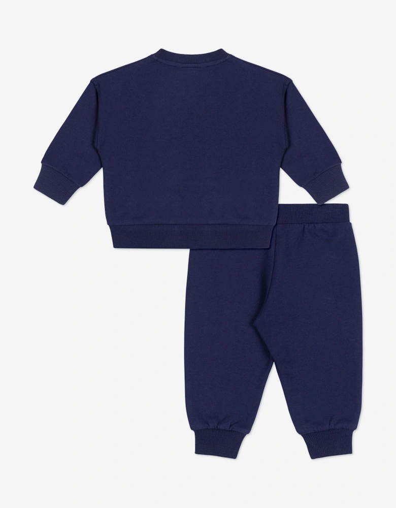 Baby Teddy Bear Logo Tracksuit in Navy