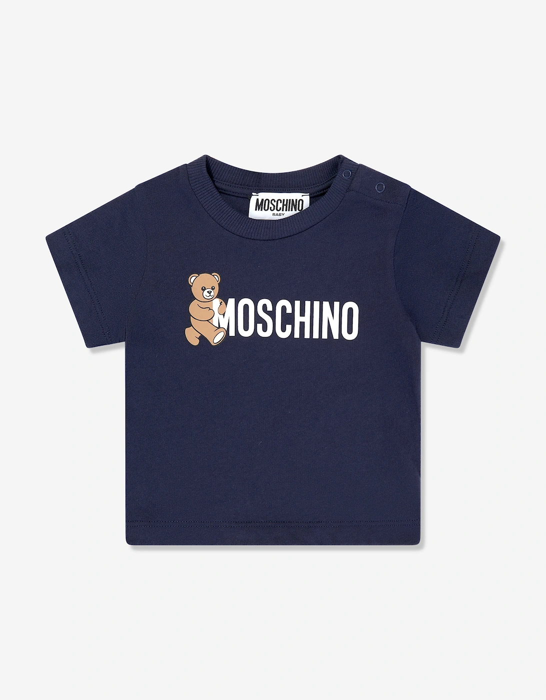Baby Teddy Bear Logo T-Shirt in Navy, 5 of 4
