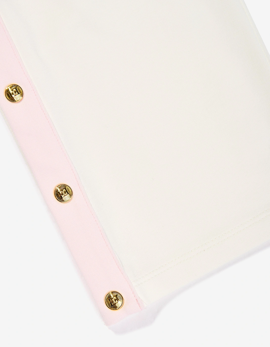 Girls Embroidered Logo Jersey Trousers in Ivory