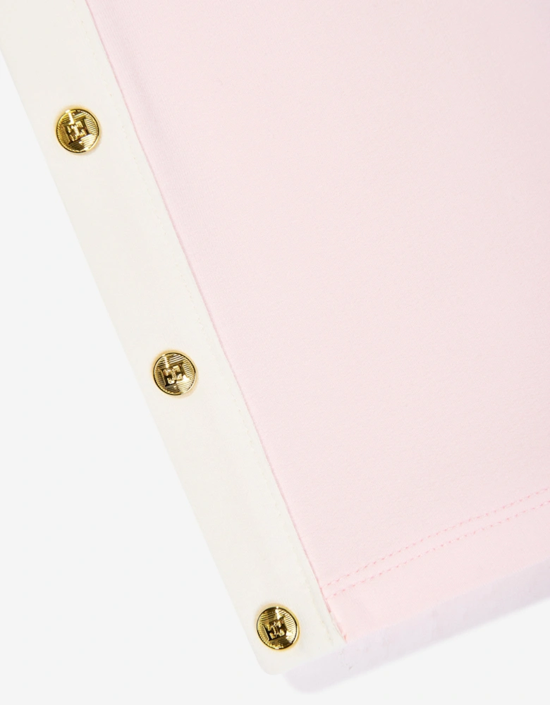 Girls Embroidered Logo Jersey Trousers in Pink