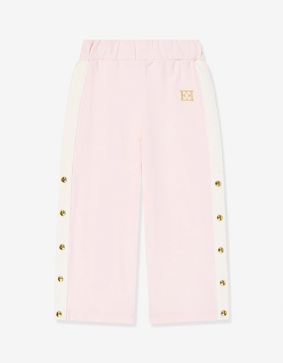 Girls Embroidered Logo Jersey Trousers in Pink, 5 of 4
