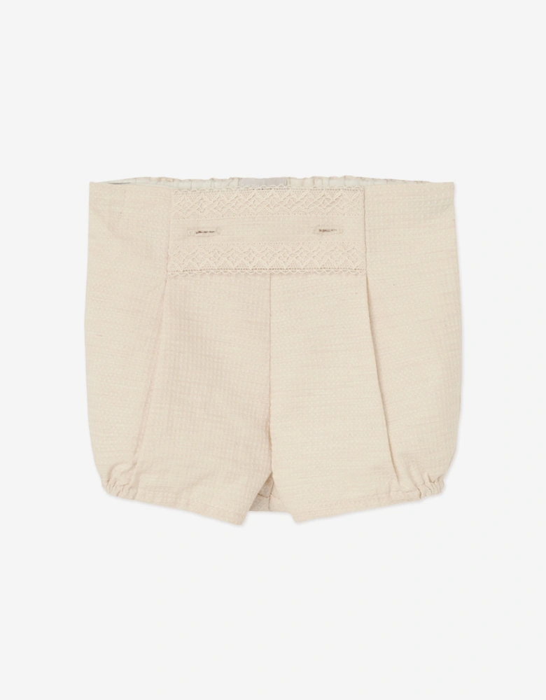 Baby Boys Blouse and Shorts Set in Beige