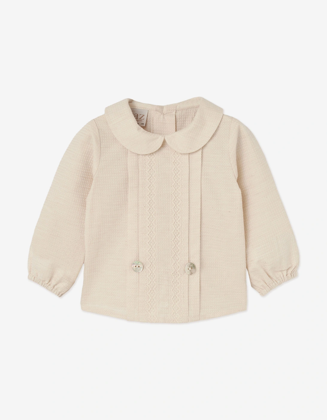 Baby Boys Blouse and Shorts Set in Beige