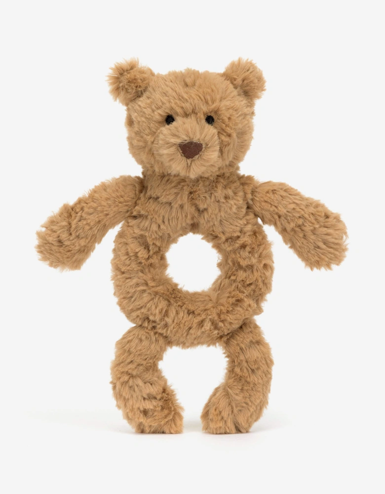 Bartholomew Bear Ring Rattle in Brown (18 CM)